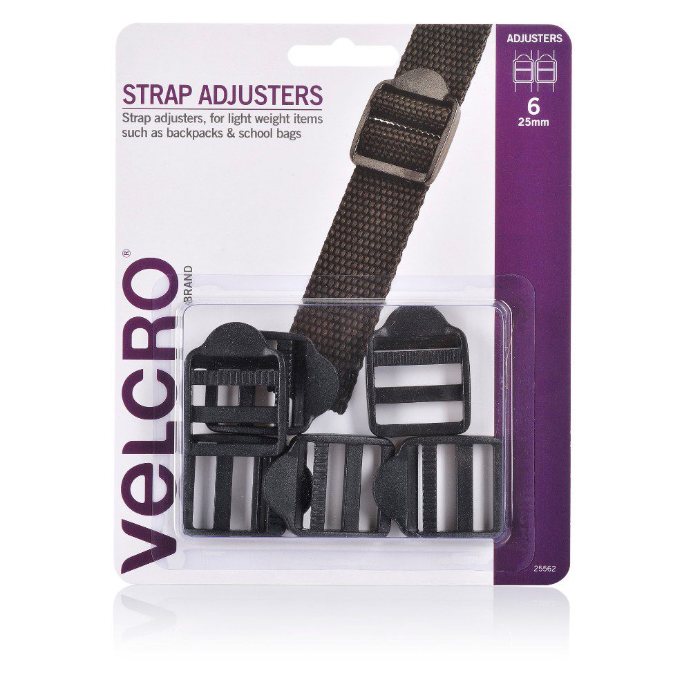 Bag strap adjuster clearance