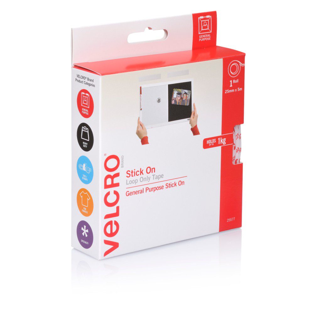 Velcro Brand Hook Only Strip 19mm X 25m White - Impact