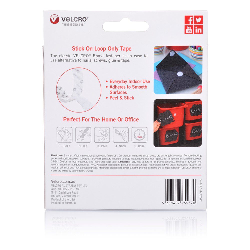 glass 1M 1m hook + 1m loop black Velcro® Hook and loop self-adhesive Sticky Back Tape Velcro in black 100 mm wide & ndash; 10 cm wide x 1 m long 